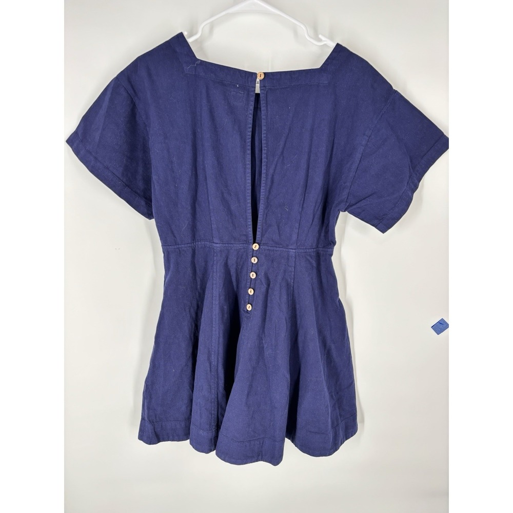 Free People Free-Est Breezy Chic Mini Dress Sz S Preppy Retro Staple Minimalist - Picture 4 of 13